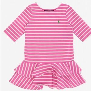 Polo by Ralph Lauren Pink and White Striped Top